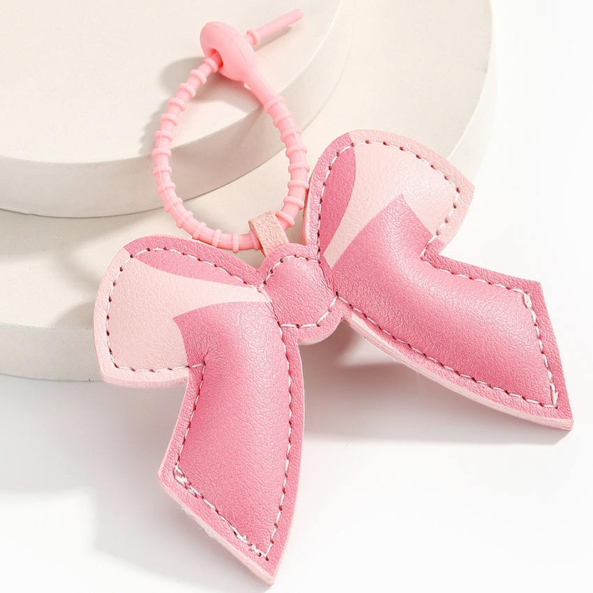 Fashionable creative polyurethane fuchsia pendant with bow