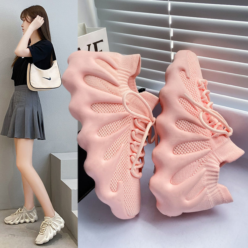 Octopus Women's Shoes 450 Volcano 2023 Spring New All-match Mesh Breathable Flying Woven Casual Sports Torre Shoes