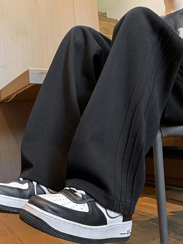 Men's Spring Heavyweight Cargo Pants with American Street Style, Loose Straight Leg, Hong Kong Fashion Brand, Sporty and Versatile Casual Pants