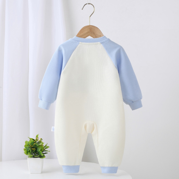 Primavera nuevo estilo 0-1 año bebé de manga larga dibujos animados Han Fan Chunqiu mono fuera de dibujos animados mameluco de moda