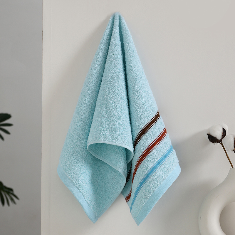 Toallas de algodón puro en existencia, venta al por mayor, suaves, absorbentes, gruesas, para el hogar, protección laboral, toallas faciales de poliéster y algodón, toallas de regalo, totalmente de algodón.