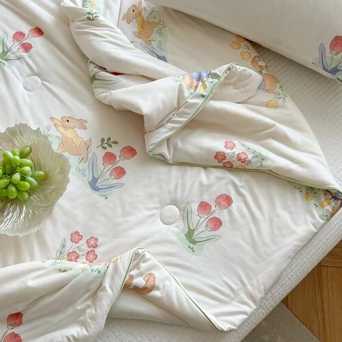 ins soft type A mother and baby grade milk silk knitted summer cool quilt summer machine washable summer thin quilt summer quilt air-conditioned quilt