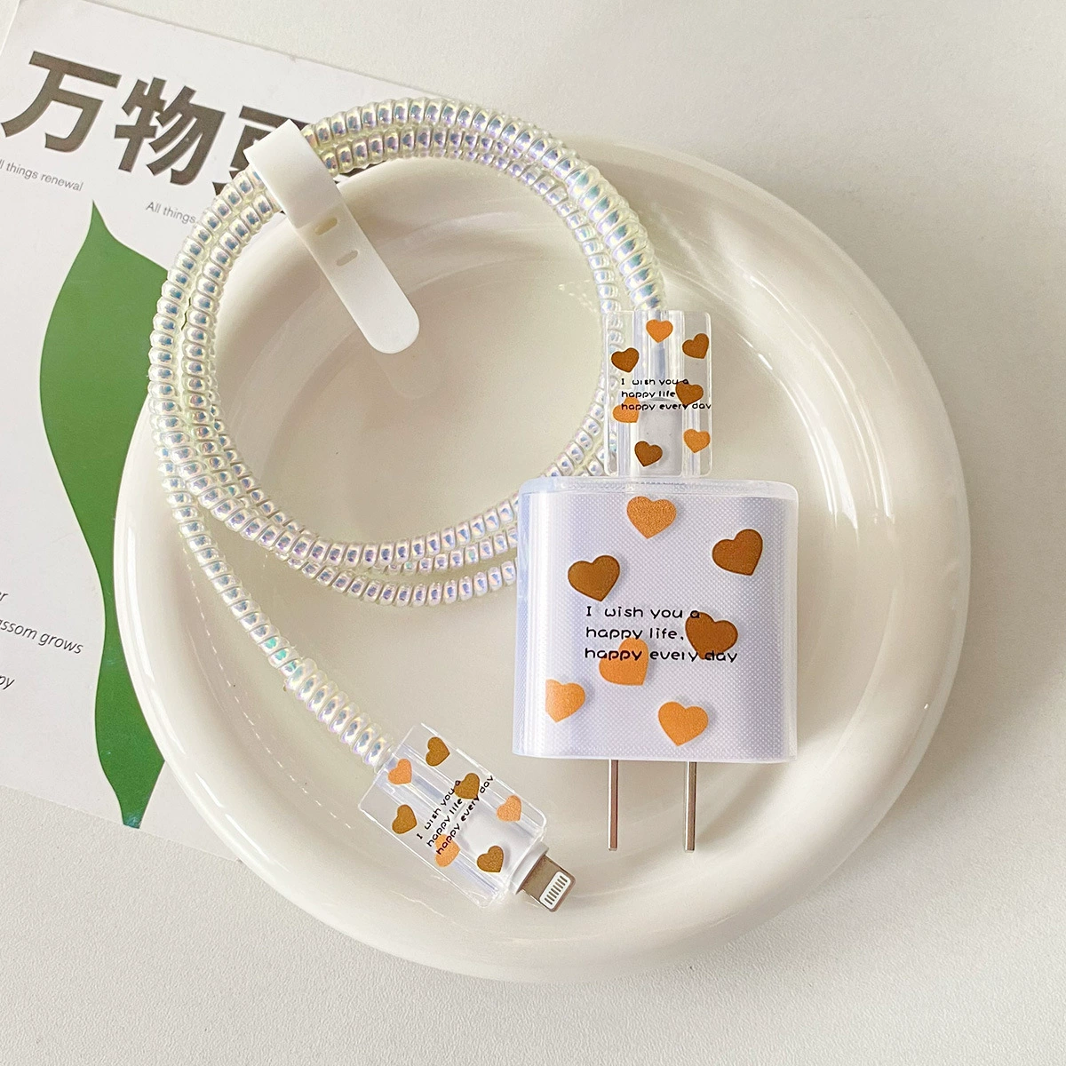 Защитная крышка Love apple зарядного устройства 20W мягкая оболочка подходит для 13promax кабель данных анти-скидка