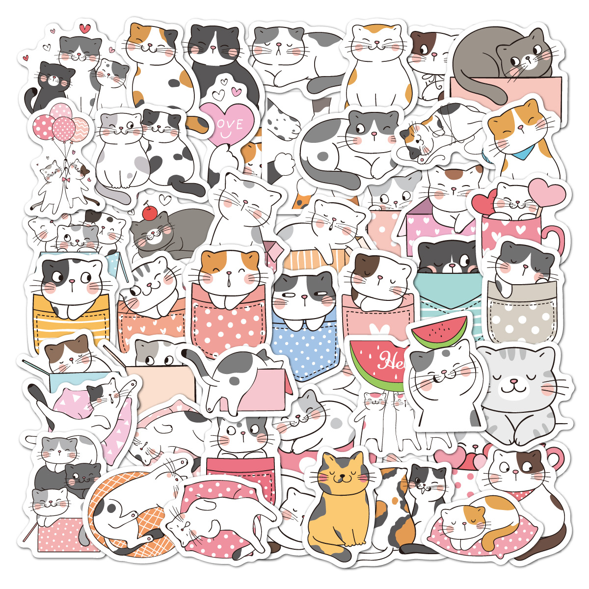 N45猫咪贴纸50A 主图-01.jpg