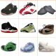 TikTok spoof aj1 cotton slippers coconut cotton shoes luminous bread fat shoes waterproof warm home winter net red