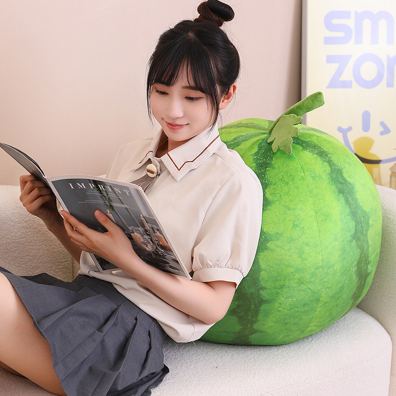 Simulación sandía almohada juguetes de peluche muñecas esféricas muñecas niños fruta props creativos regalos para niñas