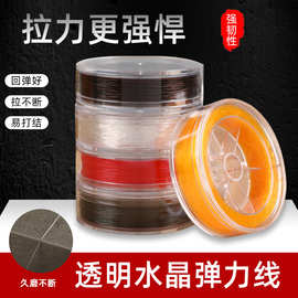 0.8mm水晶弹力线 手串手链串珠绳 彩色易打结耐磨透明松紧文玩线