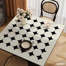 风正方形桌布免洗皮革餐桌垫隔热垫四方桌茶几桌面垫