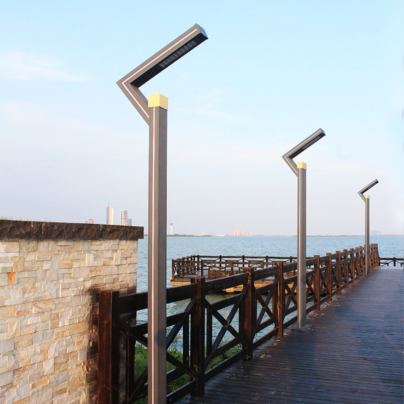 lámpara de paisaje de aluminio lámpara solar lámpara de patio al aire libre comunidad plaza al aire libre iluminación de carretera LED control remoto