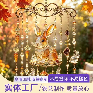 跨境新品Halloween Suncatcher Wind万圣圣诞节飞鸟阳光捕手风铃