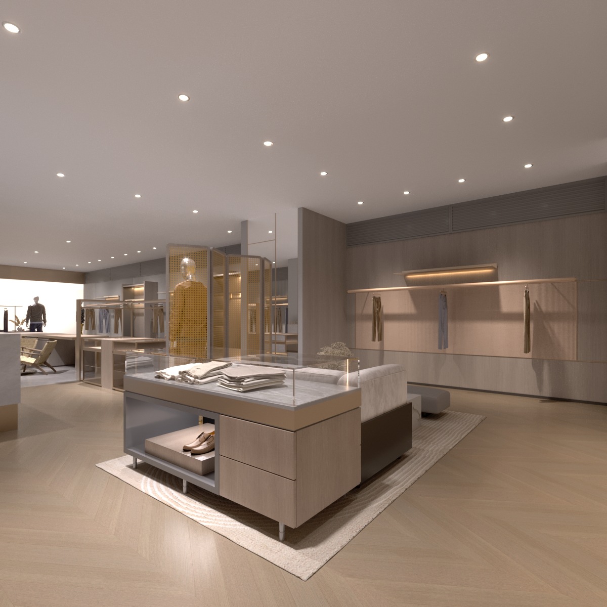 整店输出 男装 货架展示柜004