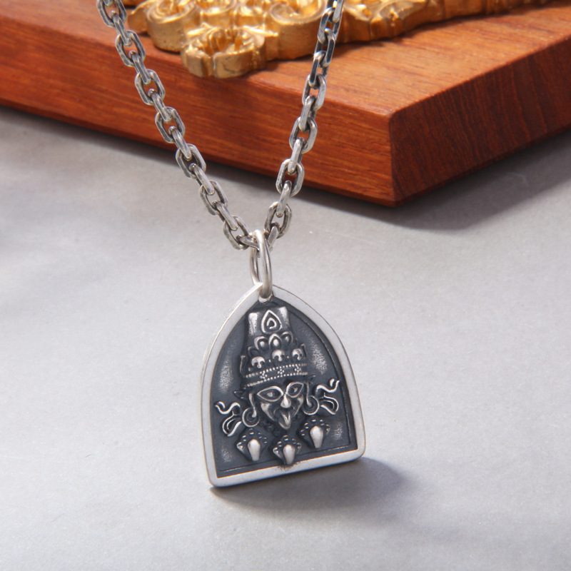 Matte retro ethnic pendant for men and women