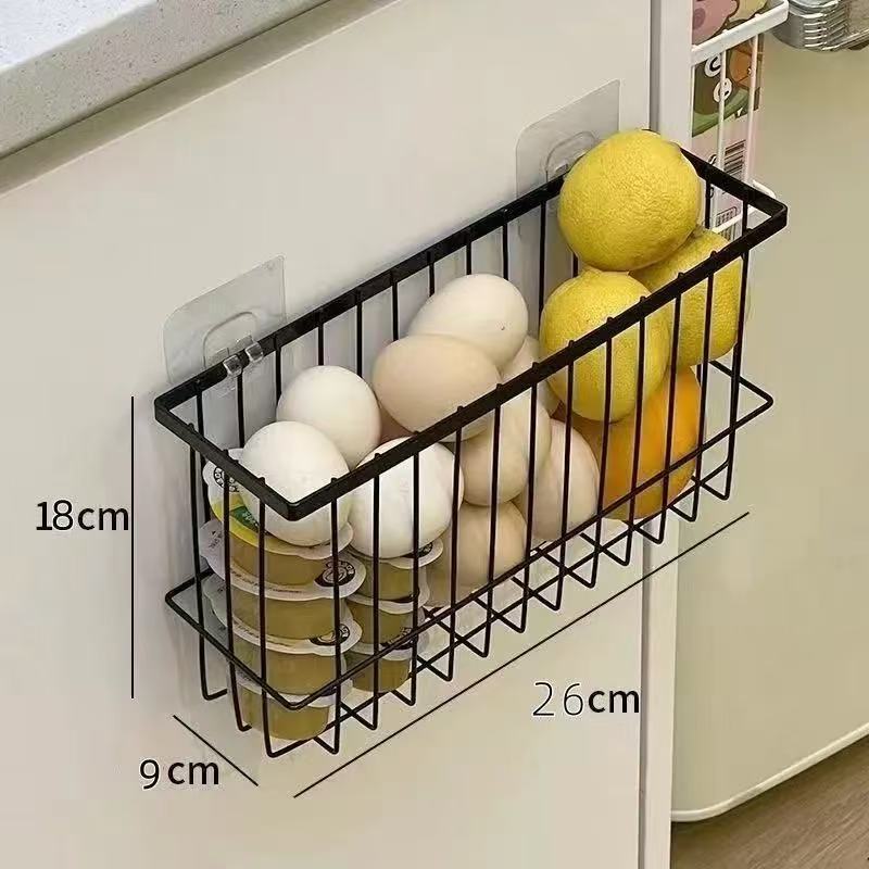 Refrigerador de cocina de absorción magnética estante de almacenamiento bolsa de película de preservación de toallas de papel artefacto sin agujeros de perforación condimento doméstico estante de almacenamiento de película de preservación de fresco
