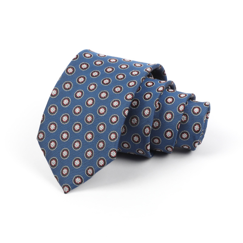 Corbata de hombre jacquard bordado 8CM poliéster seda corbata tejida hombre sentido superior l corbata logo diseño y producción