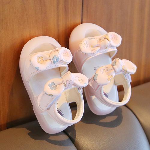 Baby girl sandals spring and summer 0-1-2 years old baby soft sole toddler shoes summer princess shoes girls non-slip shoes