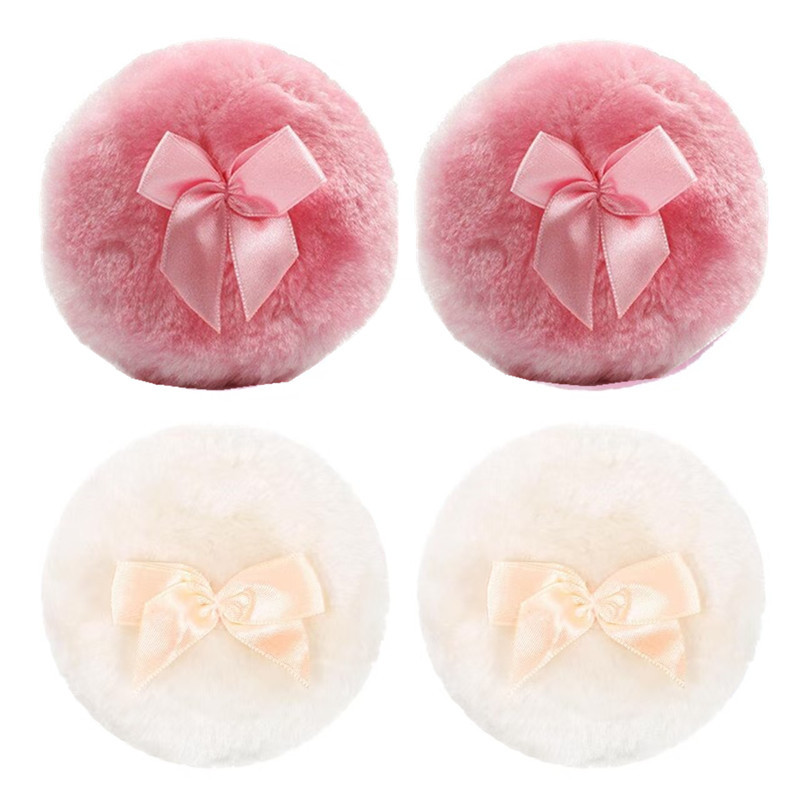 Soporte de terciopelo polvo de cuerpo puff polvo soplo largo esponjoso esponja esponjoso polvo suelto polvo denso pastel de maquillaje de reemplazo