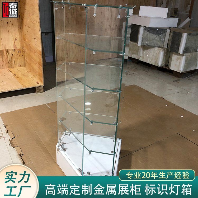 批量生产精品店玻璃展示柜多层全透明商用饰品柜台单掩门首饰展柜