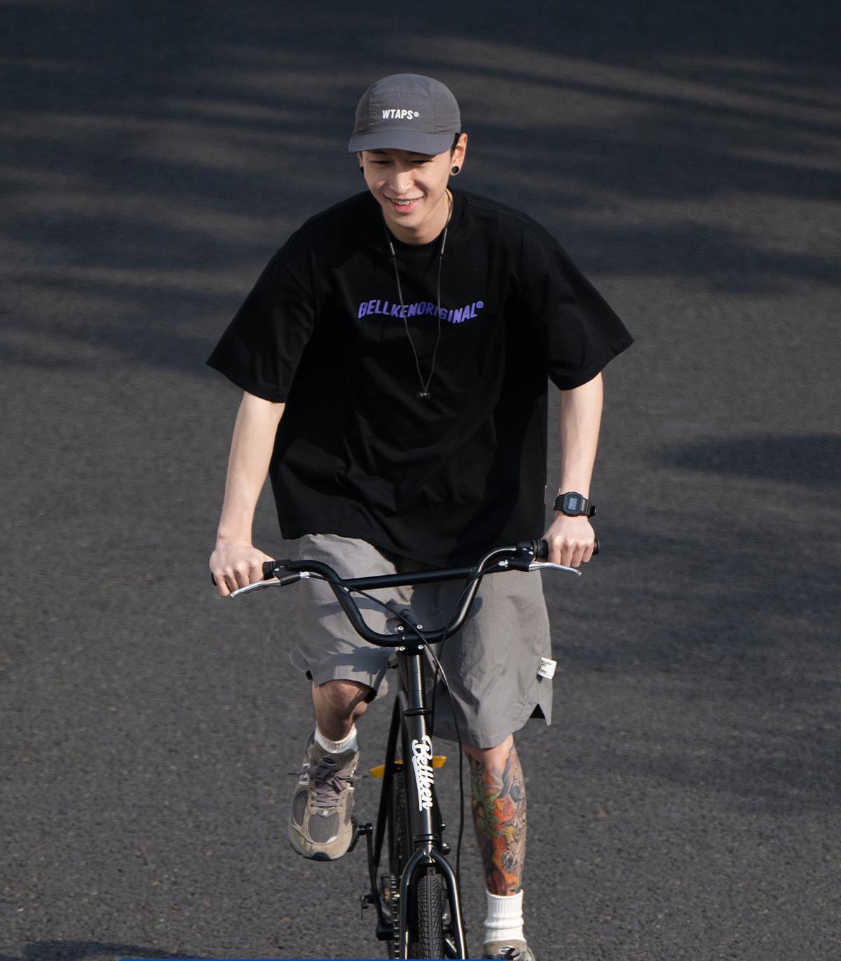 Belikem Early Work Is Here. Cotton Silhouette Loose Simple Letter Print Pure Color T-Shirt Short-Sleeved Men's Popular