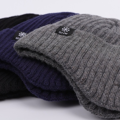 Winter hats for middle-aged and elderly men, knitted woolen hats for fathers and grandfathers, thick warm ear protection hats with extra lining, warm cotton hats for winter.