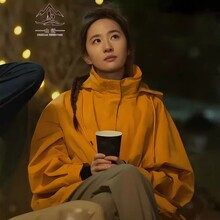 玫瑰的故事刘亦菲冲锋衣女新款防风户外三合一90白鸭绒轻便外套男