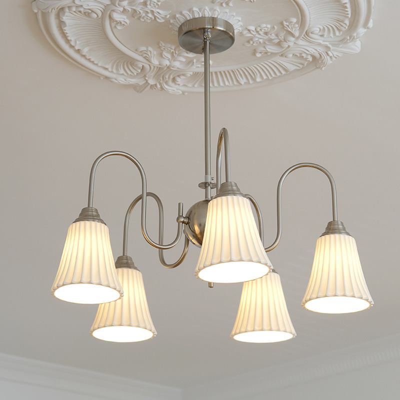 French-style ancient living room chandelier modern minimalist ceramic art decorative retro American colonial house restaurant bedroom light