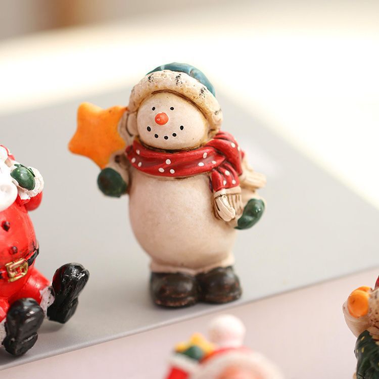 クリスマスクリエイティブ装飾イン樹脂装飾品雪だるまヘラジカ小さなペンダントアクセサリークリスマスツリーハンギングアクセサリー|undefined