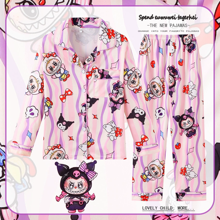 Новая детская осенняя одежда осенняя брюки для мальчиков термобелье для девочек с отворотом пижамы для детей осенняя и зимняя домашняя одежда оптом