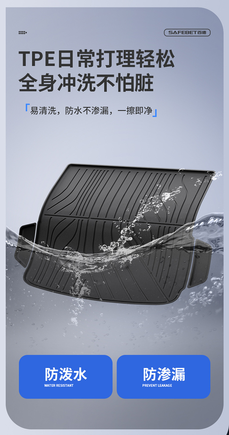 Suitable for Ideal I6 I8 L6 L7 L8 L9 Livis Dedicated All-Weather Tpe Car Trunk Mat