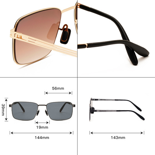 新款金属小框太阳眼镜商务墨镜外贸跨境厂家批发遮阳镜网红潮