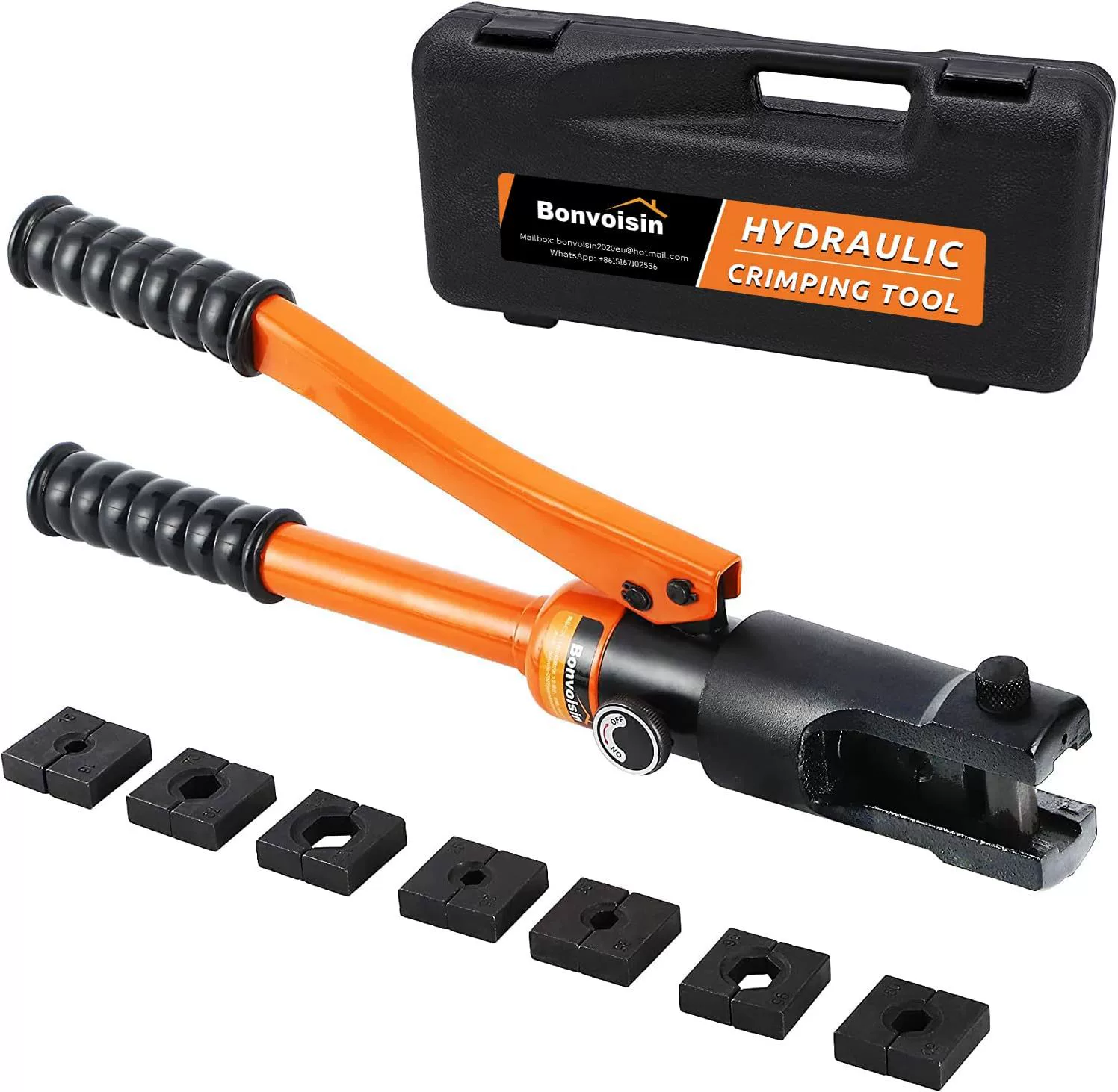 Гидравлические обжимные клещи Bonvoisin 8T с 9 формами для толщин 4-70 мм