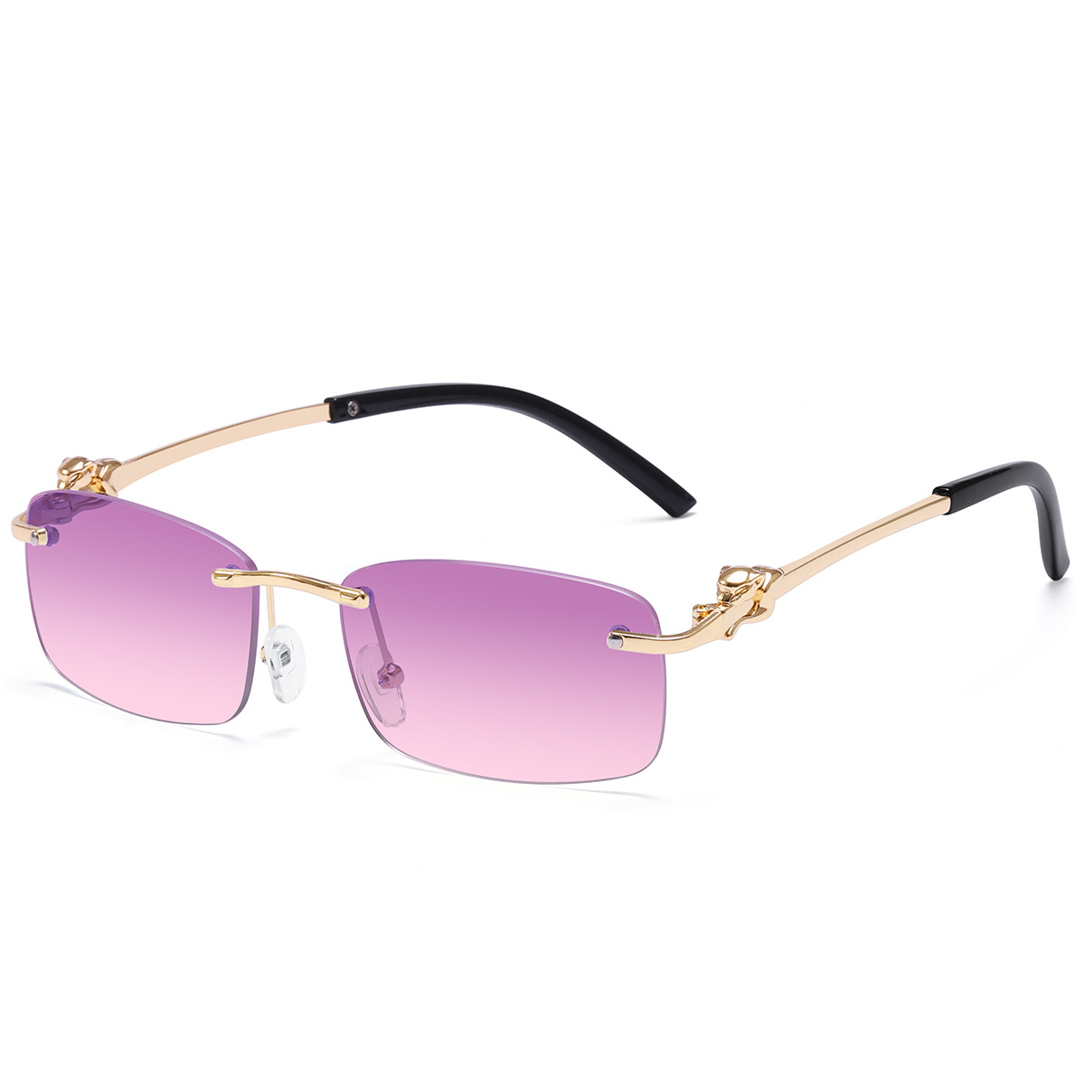 Nuevas gafas de sol cuadradas pequeñas sin marco gafas retro americanas gafas de sol personalizadas a prueba de rayos UV para hombres y mujeres