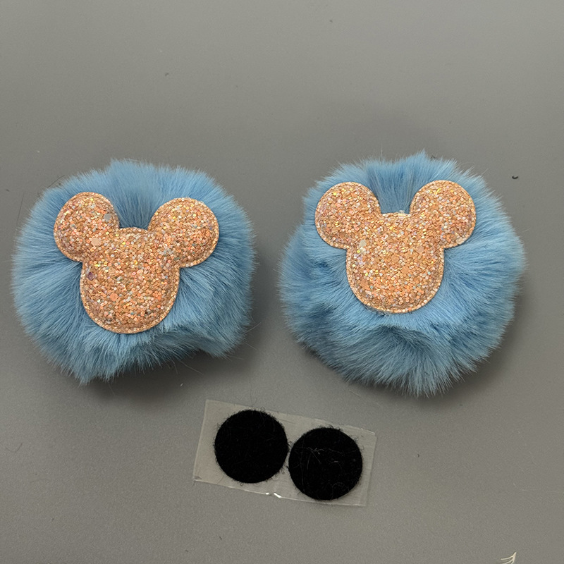 Motuoche Motorcycle Helmet Plush Cat Ears Ski Helmet Decoration (Auto Parts and Accessories) - mouse-ears-blue