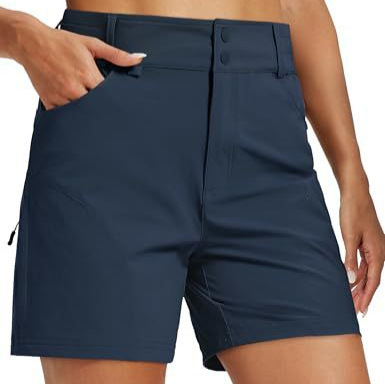 Women's Shorts Hiking Workwear Golf Sports Lightweight Waterproof Shorts with Pockets Suitable for Summer 5inch Women's Shorts Hiking Workwear Golf Sports Lightweight Waterproof Shorts with Pockets Suitable for Summer 5inch