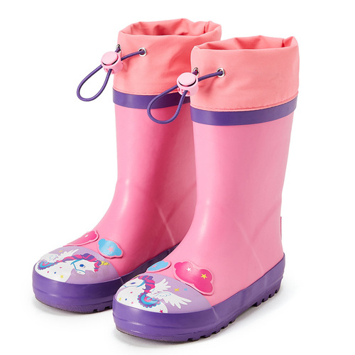 Lemon Baby Children's Rubber Rain Boots Cute Cartoon Student Rain Boots Baby Waterproof Water Shoes Wholesale Shipping