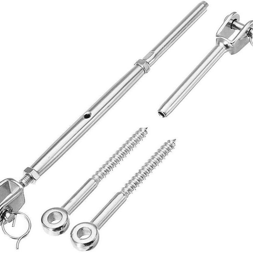 不锈钢直杆接线器 钢丝绳配件 护栏 楼梯 钢丝绳接线器配件