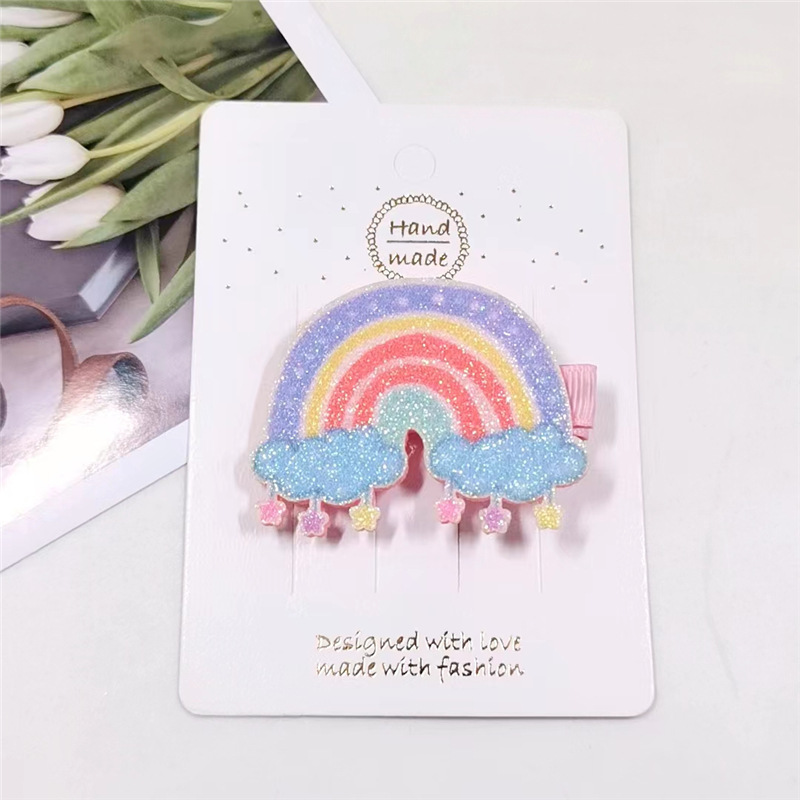 Hair Clip Hair Accessories Type 1 Piece Quantity Daily, Shopping Occasion Cute Sweet Women'S Animal Rainbow Star Hair Clip