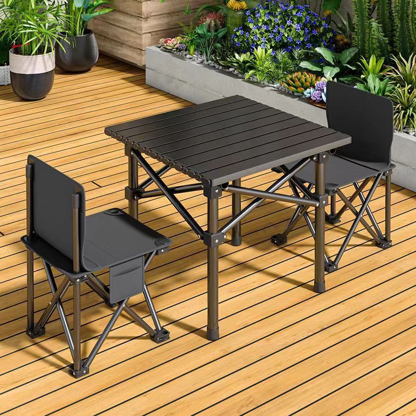 작은 사각 테이블 3종 세트(블랙)