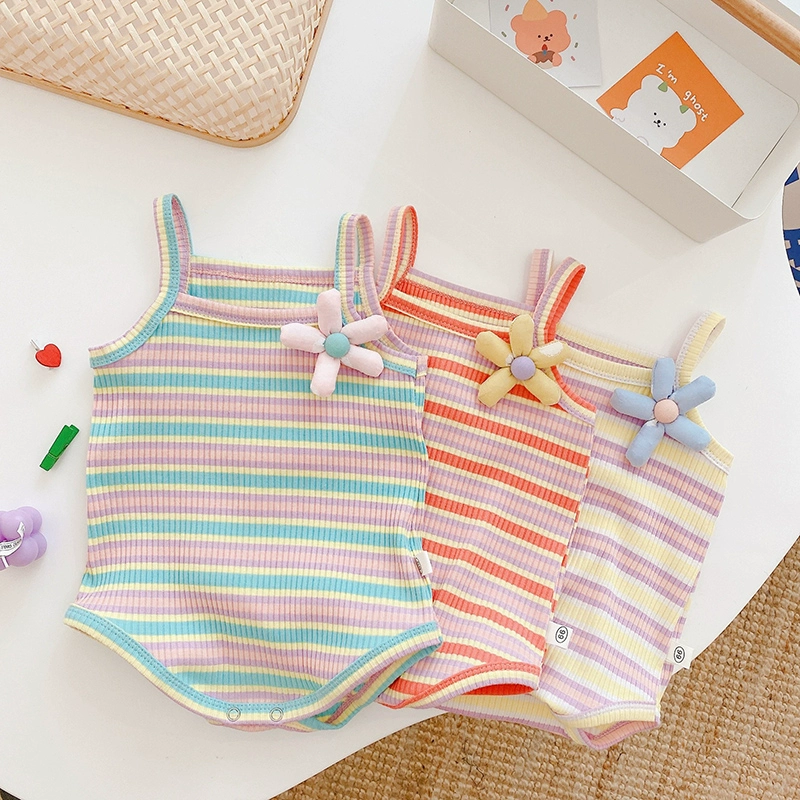 Детская летняя одежда, одежда для новорожденных, комбинезон на подтяжках для девочки, жилет, уличная одежда, тонкие комбинезоны, одежда для ползания.