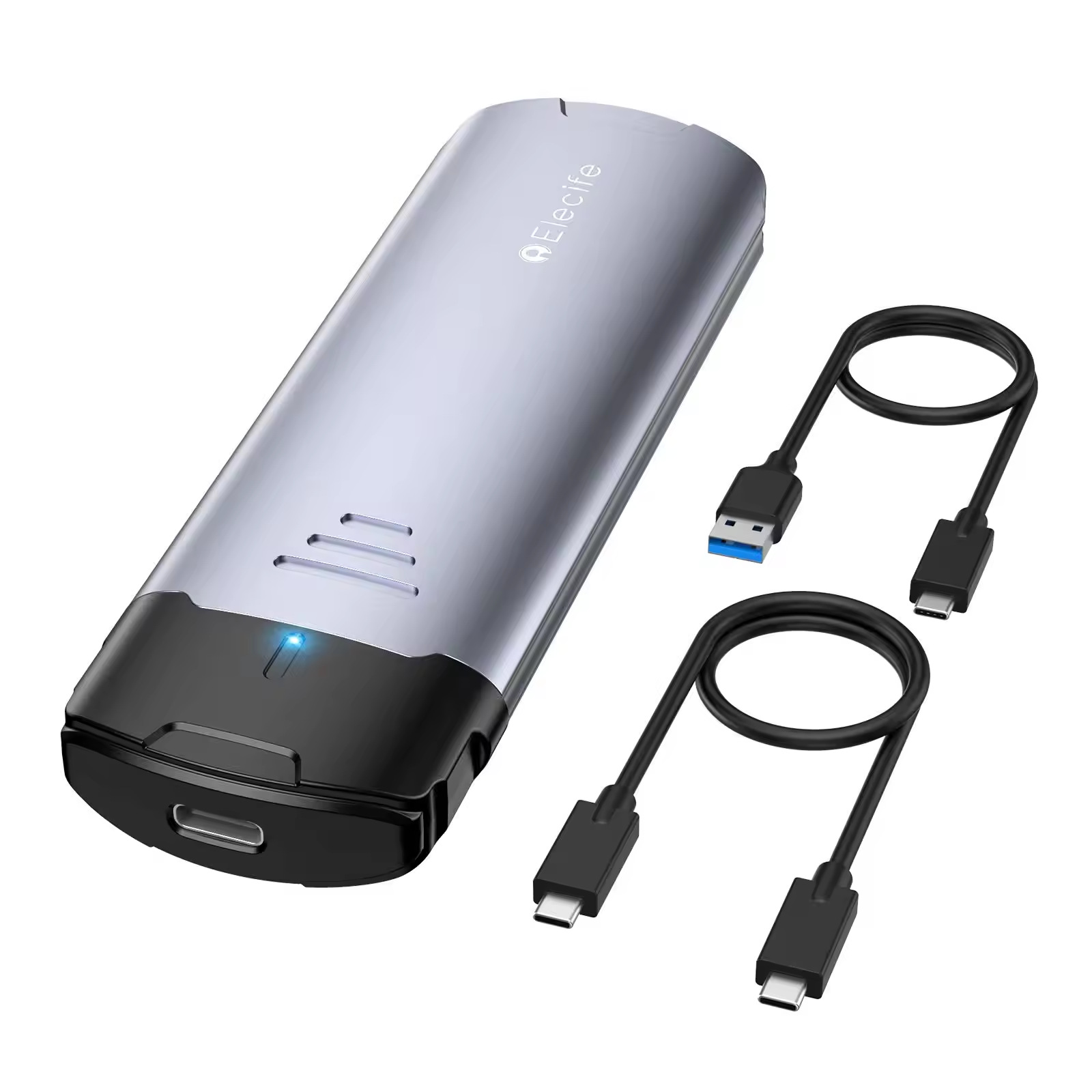 M2 mobile SSD box M.2 hard disk external box cross-border intelligent RGB horse running light 10BPS transmission