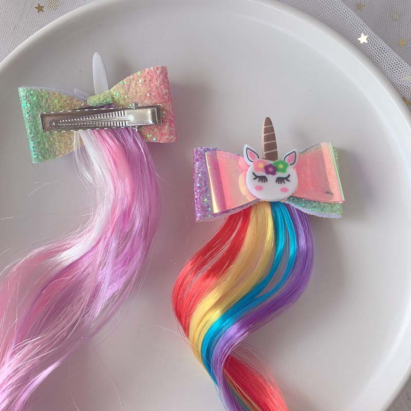 Mädchen Süß Einhorn Kunststoff Haarklammer display picture 6