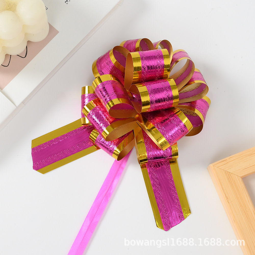 Comercio extranjero transfronterizo 50 ajuste agua ondulada flores de Navidad eventos de regalo embalaje decoración tira floral cinta al por mayor