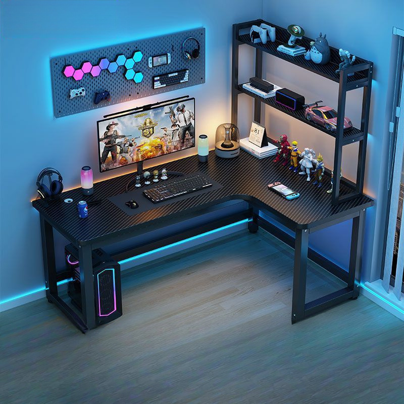 Corner Computer Desk, Multifunctional Double Gaming Table, Corner Table for Gaming, Study, and Light Luxury Office Desk