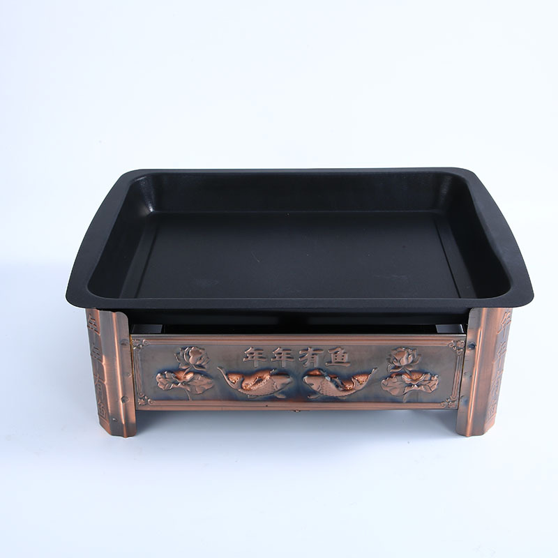 Horno de pescado a la parrilla antiadherente grueso comercial, horno de alcohol de carbón de acero inoxidable, horno de pescado a la parrilla Ssangyong, horno de carbón para hotel, plato de pescado a la parrilla