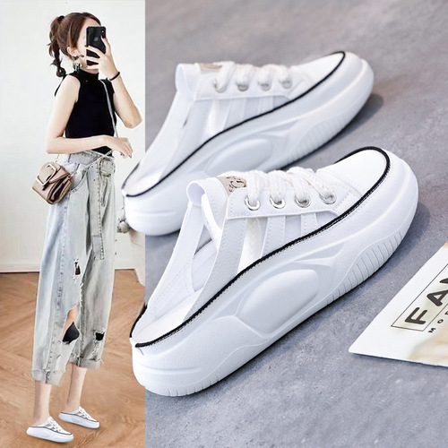 Semi-slippers for women 2026 new style summer outer wear platform sole slippers high-quality casual sandals Q216