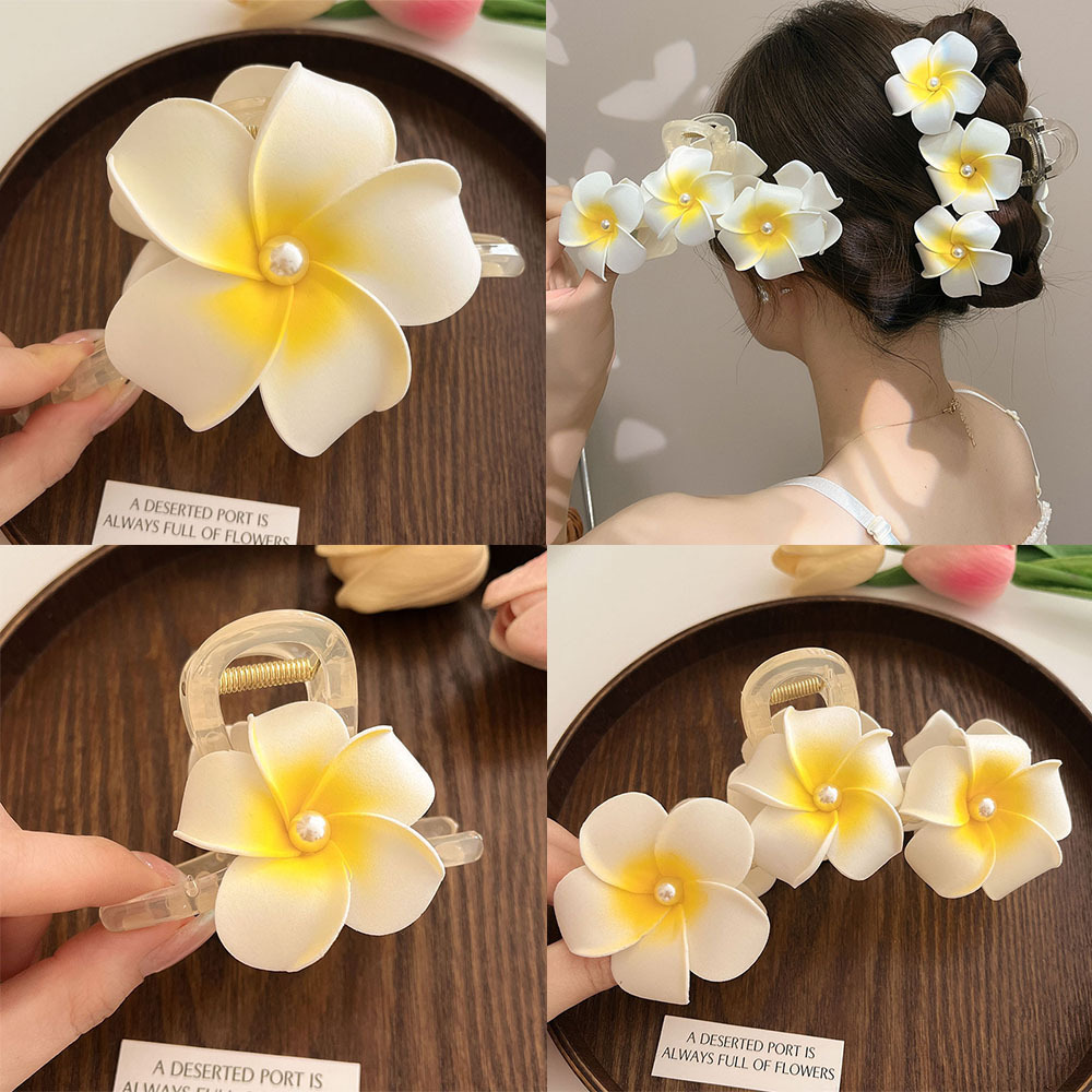 Egg Flower Hairpin Summer New Arrival Grab Clip Seaside Hair Accessories Internet Celebrity Back of Head Shark Clip Cross-border Headwear