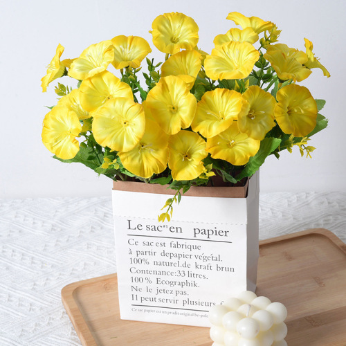 Manufacturer wholesale artificial flowers morning glory small bunch bouquet engineering decoration fake flowers artificial flowers home decoration