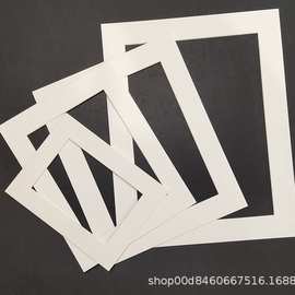 长方形正方形a3a4相框卡纸加印logo圆形画框内衬卡纸相框装裱8K4k