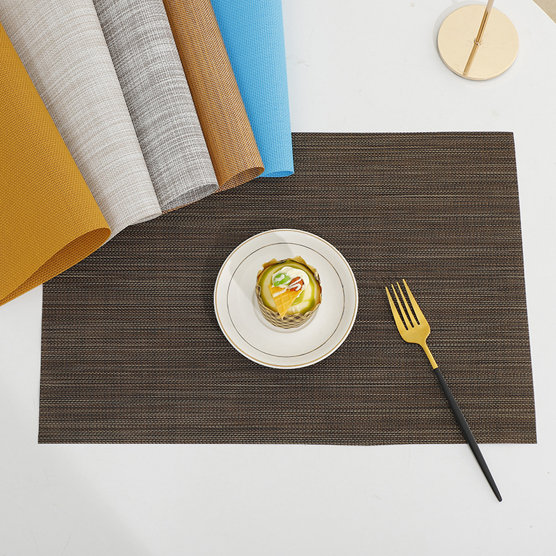 跨境专供餐垫PVC编织餐垫21系列特斯林餐垫餐厅防水餐桌垫现货详情2