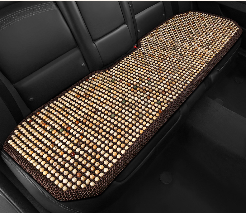 Car Seat Cushion Summer Cooling Cushion High-End Bodhi Wood Bead Cushion Three-Piece Set Single Piece Breathable Anti-Slip Lumbar Support Dropshipping