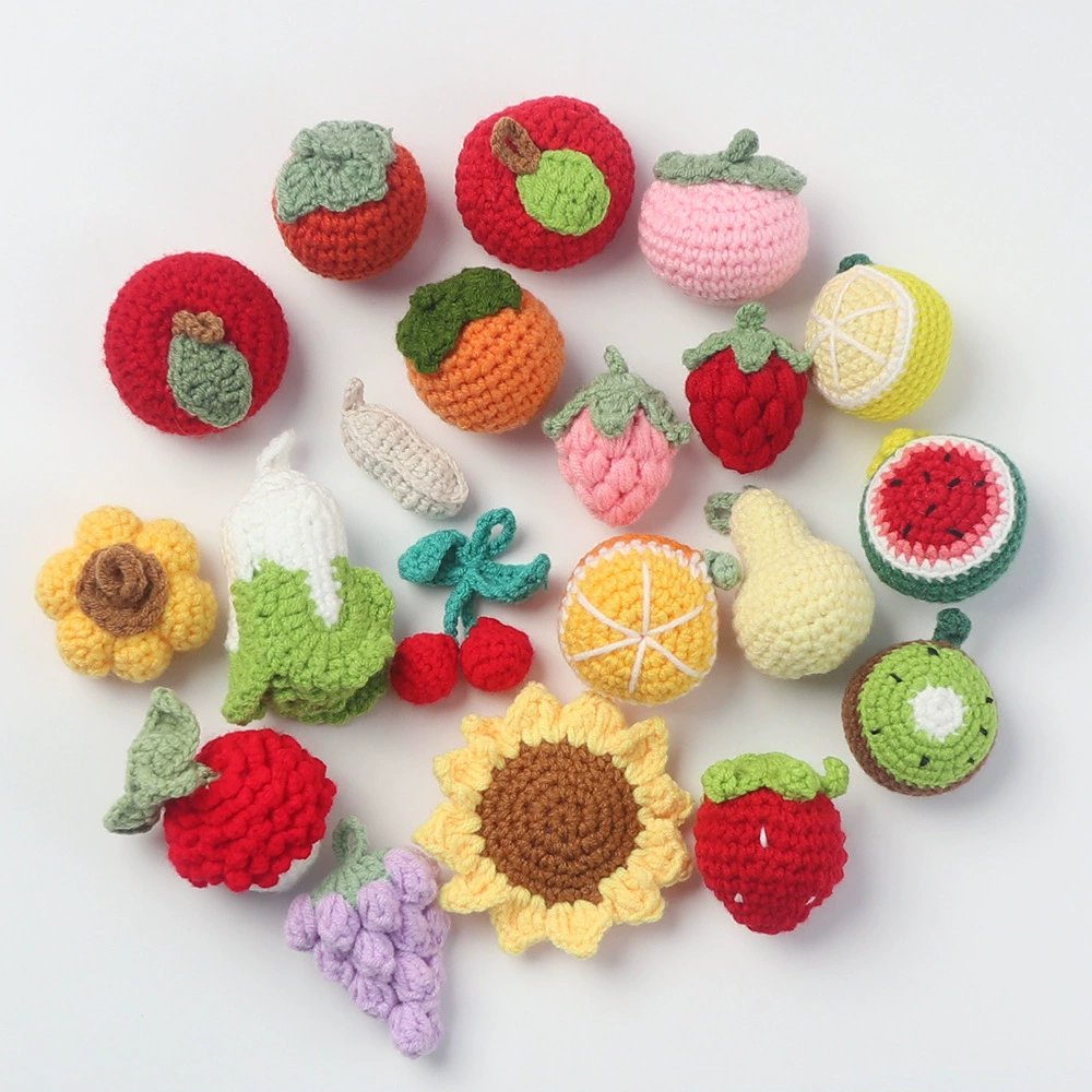 Яблоко, подвеска handmade, клубника, вязаная брелок, подсолнух, оптовая